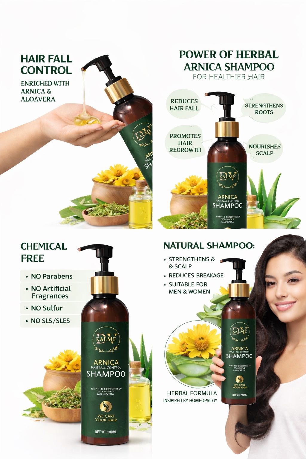 Kalme Arnica Hairfall Control Shampoo